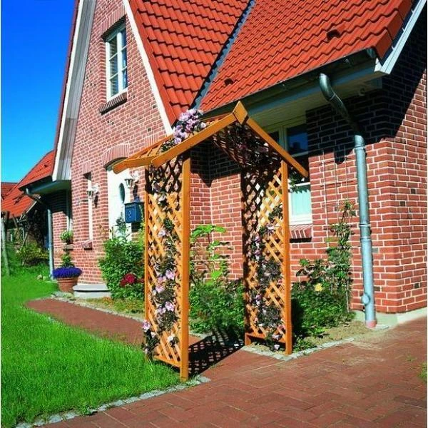 Houten Rozenboog Puntdak - Grenenhout 167 × 53 × 219 Cm 1 Houten Rozenboog Puntdak - Grenenhout 167 × 53 × 219 Cm